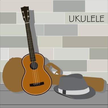 Ukulele ve Panama şapka