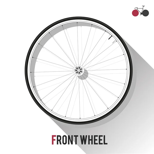 Front Wheel on White Background — Stock Vector