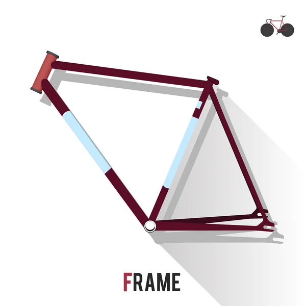 Фіксована рамка шестерні велосипеда — стоковий вектор
