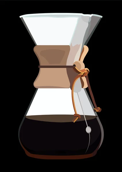 Chemex, cafetera de goteo — Vector de stock