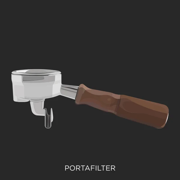 Portafilter, machine expresso — Image vectorielle