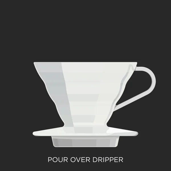 Залити Dripper, V60 — стоковий вектор