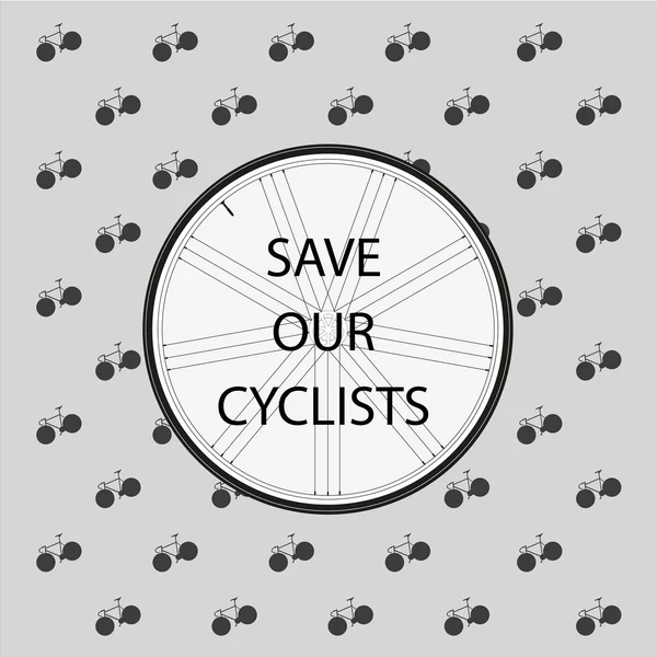 Rettet unseren Radfahrer — Stockvektor