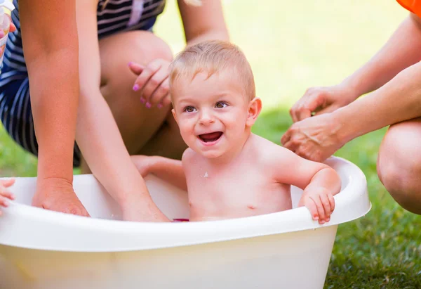 Yeah mommy! This is fun! — Stock Photo, Image