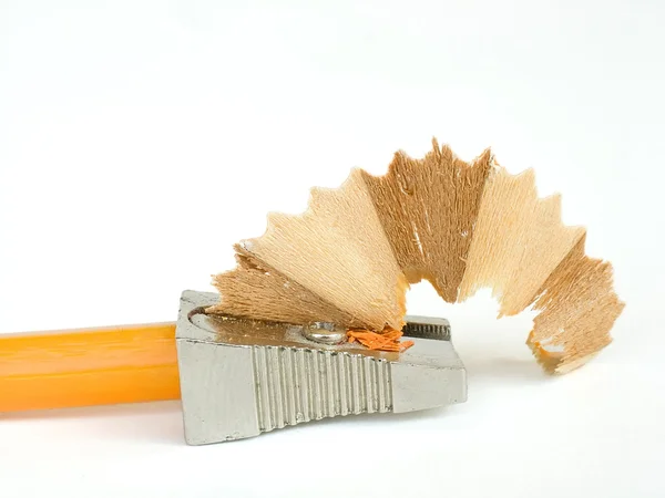 Pencil sharpener on white — Stock Photo, Image