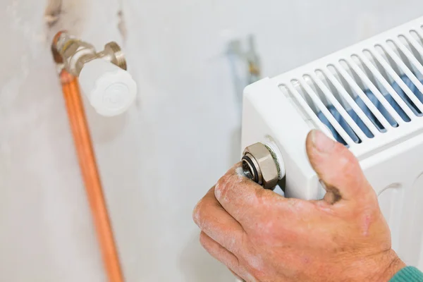 Installing Home Heater — Stock Photo, Image