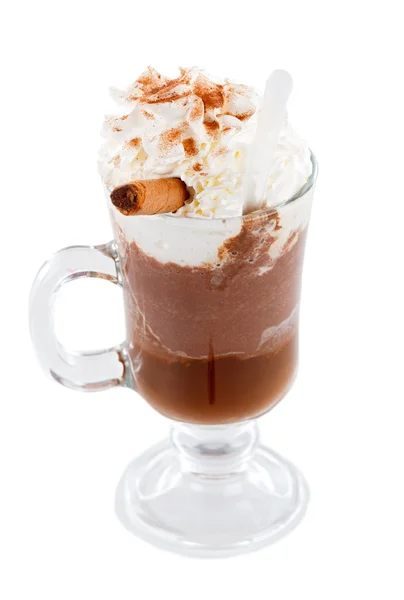 Special hot choco with cream — Stock Photo, Image