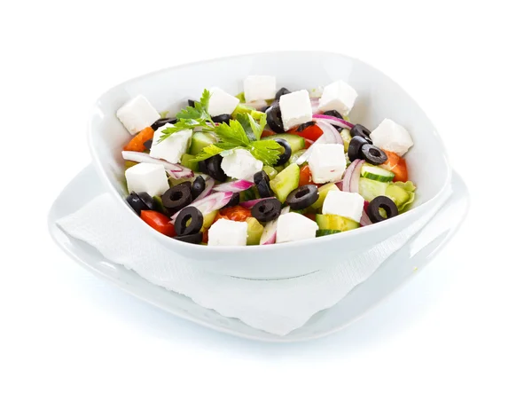 Greek salad of fresh vegetables — Stock Photo, Image