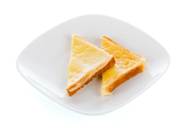 Two slices of cheese toast — Stock Photo, Image