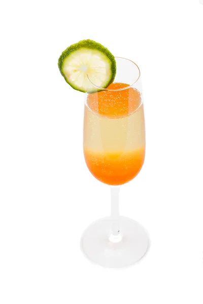 Champagner-Cocktail bellini — Stockfoto