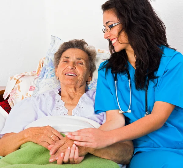 Nurse with Elderly woman — Stock Photo, Image