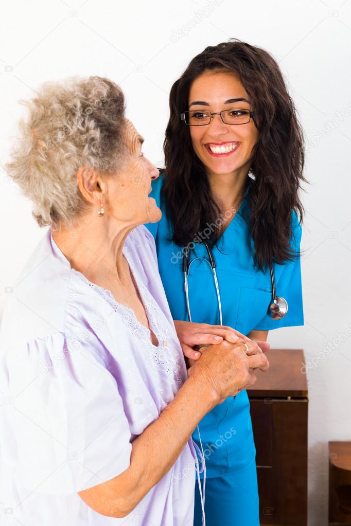 Kind Nurse with Elderly