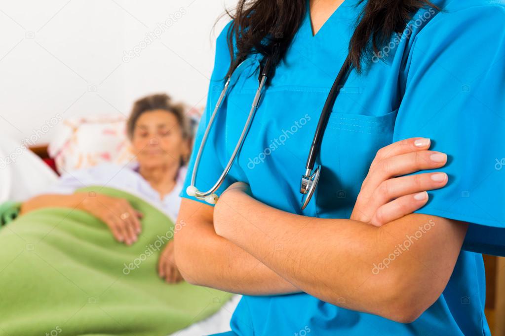 Caring health care provider concept in hospital