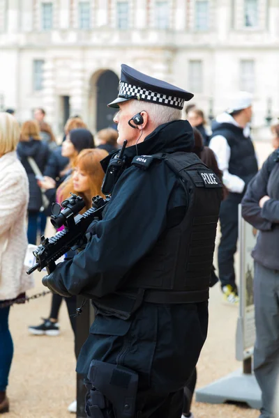 Armed guard, London — Stock Photo, Image