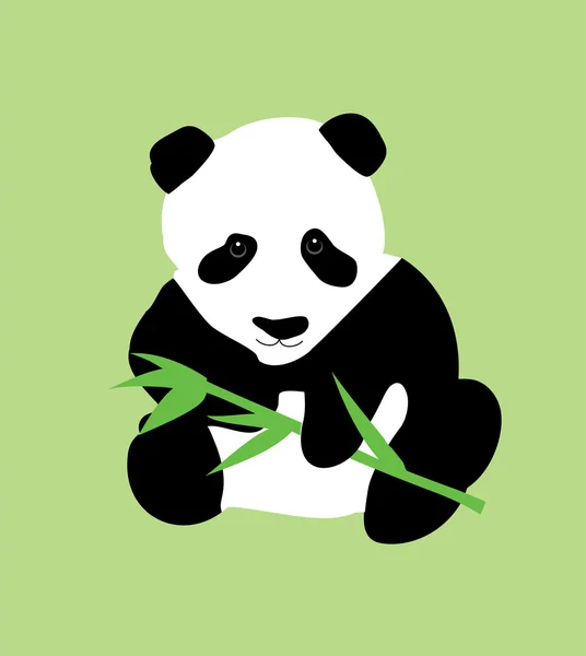 Panda mit Bambus — Stockvektor