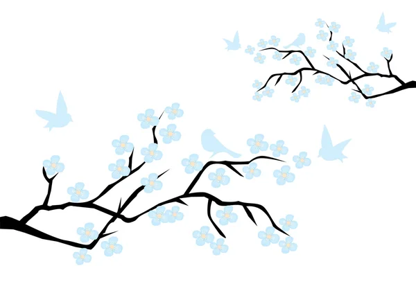 Floral Branch Vector — Stock Vector