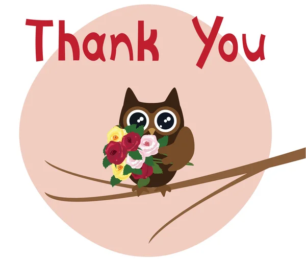 Thank You Card — Stock Vector