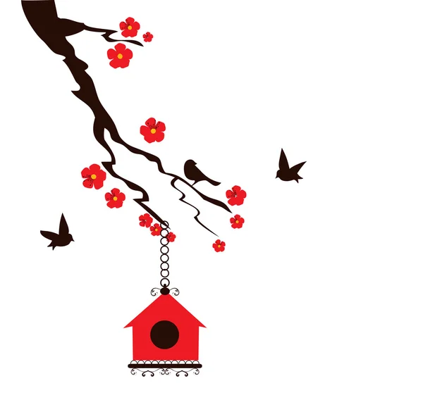 Вектор птичьего дома — стоковый вектор