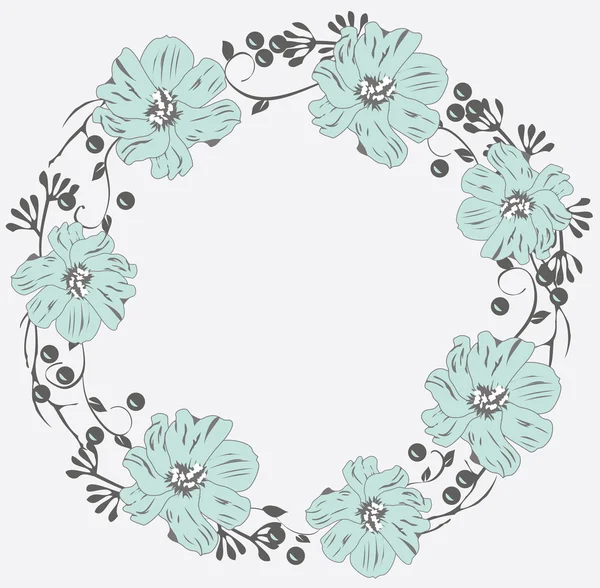 Floral Wreath Vector — Stock Vector