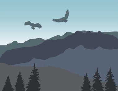 Eagles, dağlar yatay