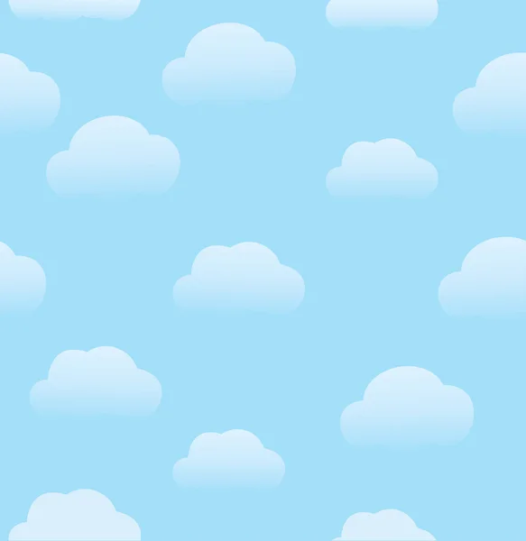Vector Clouds Seamless — Stock Vector