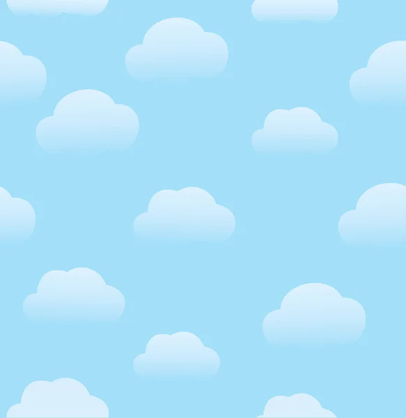 Vector wolken naadloze — Stockvector