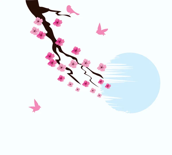 Cherry Blossom Vector — Stock Vector