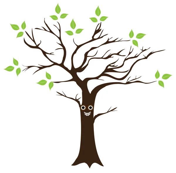Веселе дерево з посмішкою — стоковий вектор