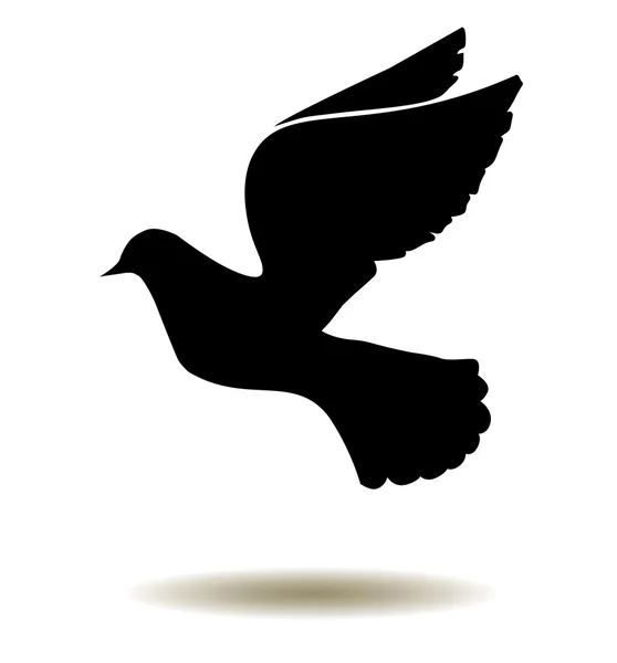 Silhouette vectorielle colombe — Image vectorielle