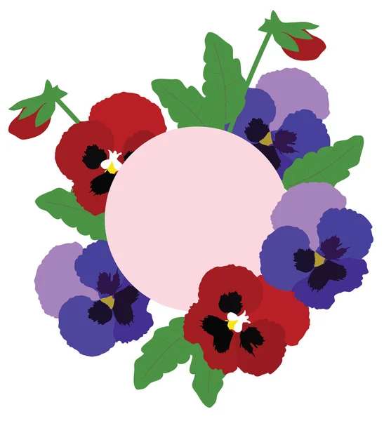 Pansies vectorielles Fleurs — Image vectorielle