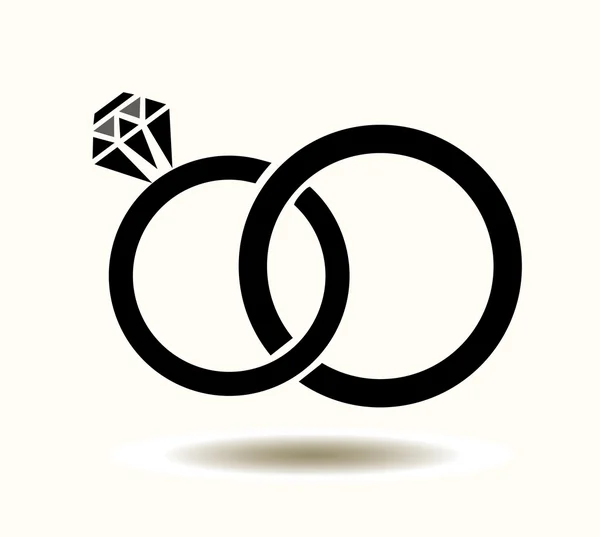 结婚戒指矢量 — 图库矢量图片