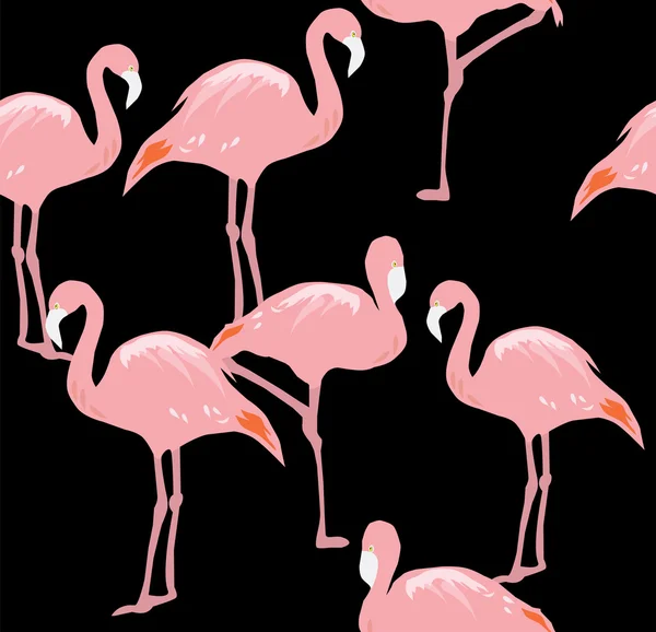 Vector flamingo sömlös bakgrund — Stock vektor