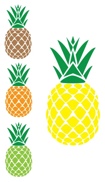 Vector conjunto de piña — Vector de stock