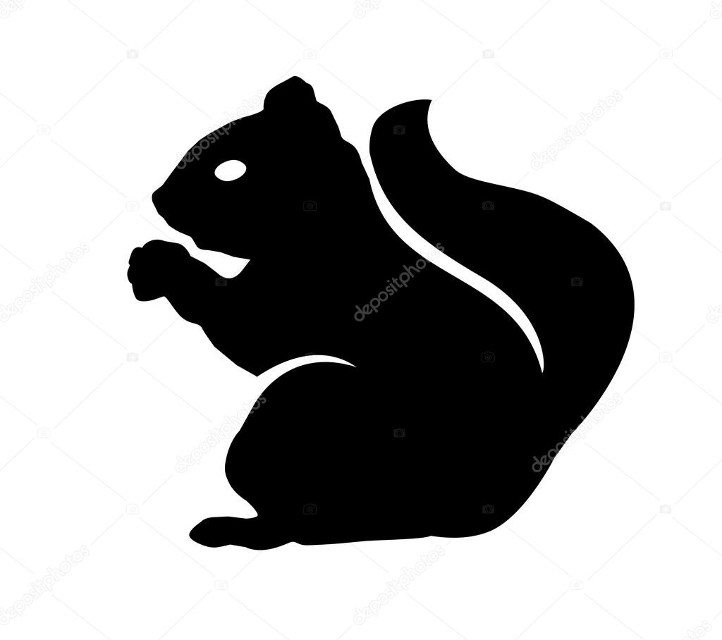 Vector Squirrel Silhouette — Stock Vector © lilacdesign 117527358