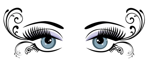 Eye With Long Lashes — Stock Vector