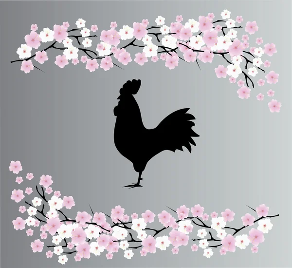 Rooster New Year — Stock Vector
