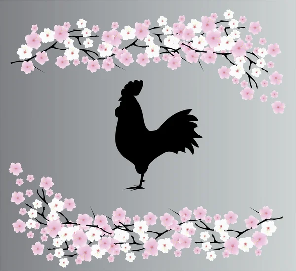 Coq nouvel an — Image vectorielle