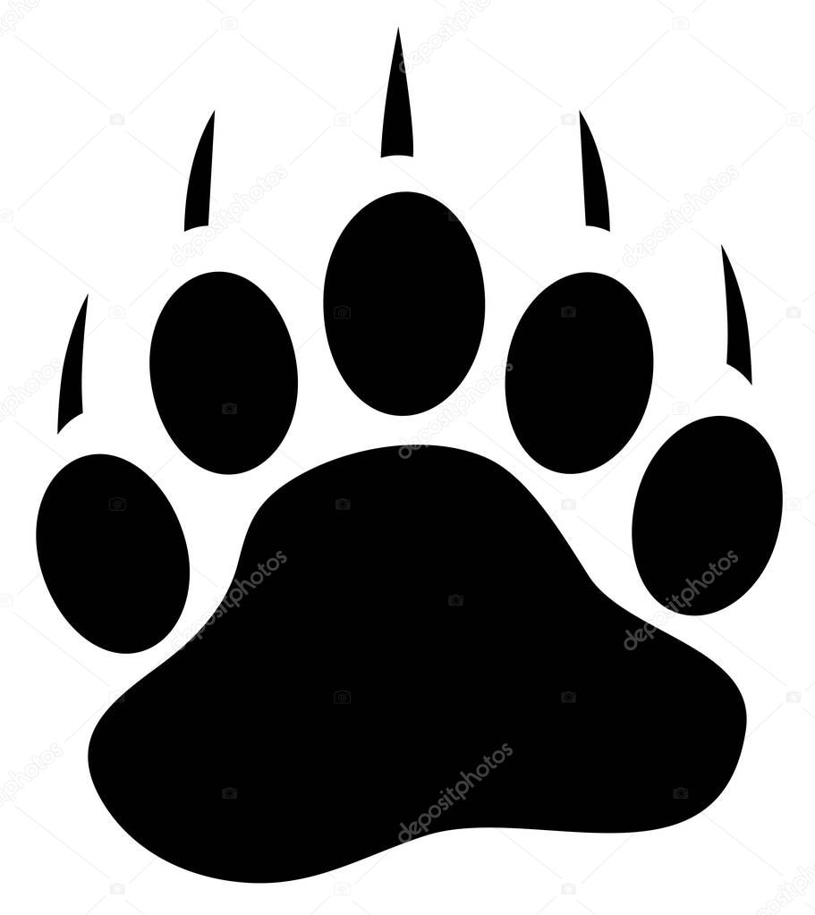 vector illustration of a bear paw print.