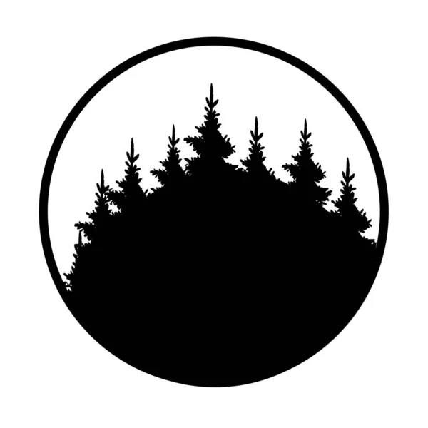 Vektorillustration Eines Logos Wald Logo Konzept Waldikone — Stockvektor