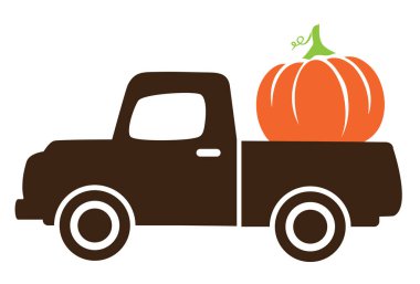 Kabaklı bir kamyonetin vektör çizimi