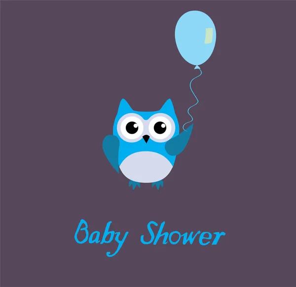 Baby douche uil — Stockvector