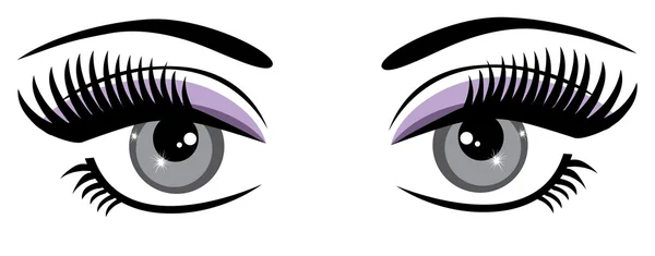 Eye With Long Lashes — Stock Vector