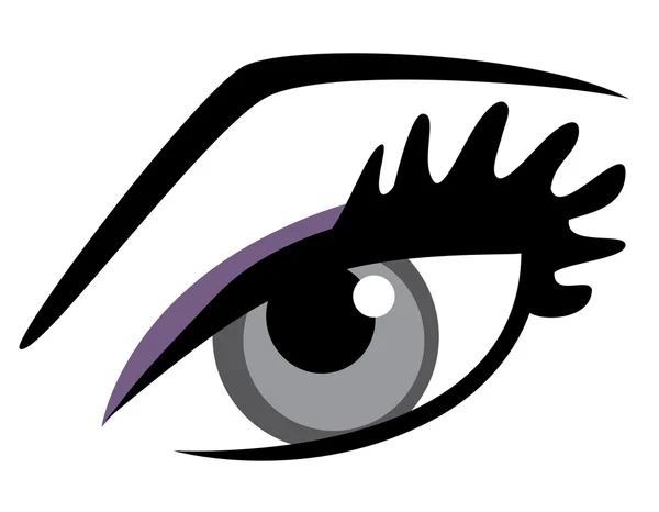 Eye With Long Lashes — Stock Vector