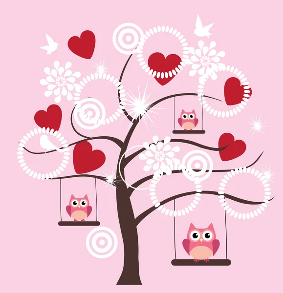 Arbre de Saint Valentin — Image vectorielle