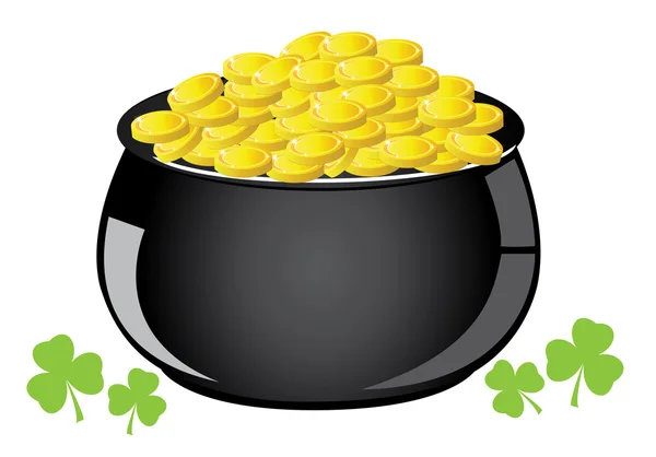 Golden Pot — Stock Vector