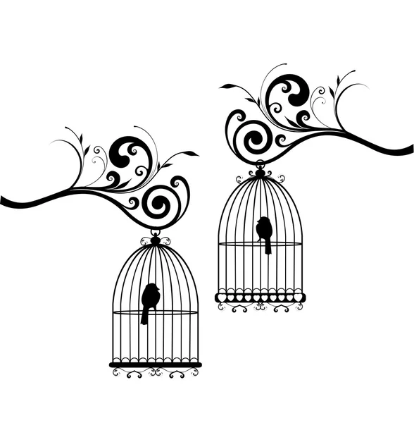 鳥籠 — ストックベクタ