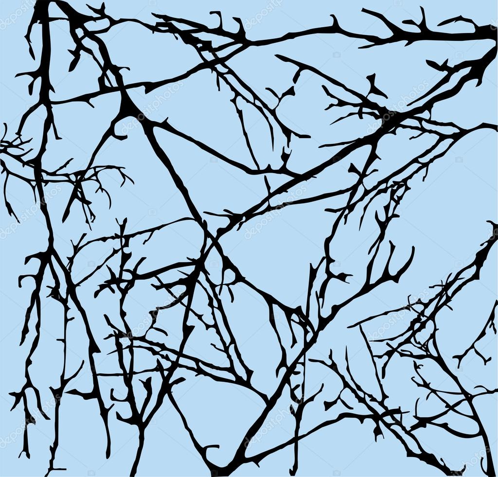 Vector abstract background with tree branches