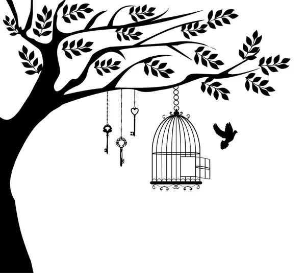 Bird Cage — Stock Vector