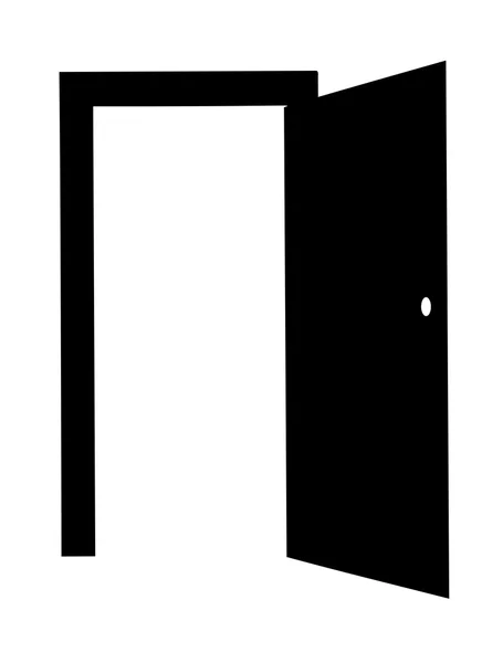 Puerta abierta — Vector de stock