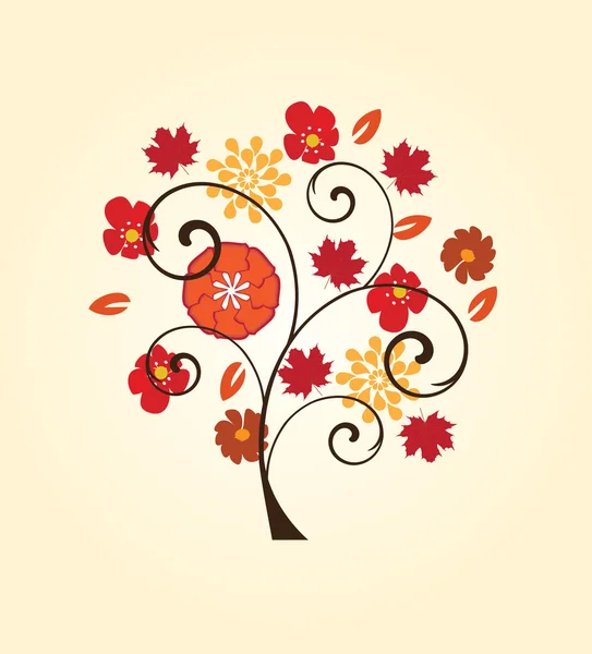 Fall Tree — Stock Vector